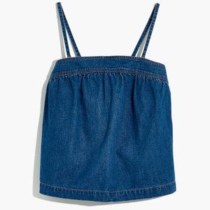 Madewell Women's Blue Jean Tie-Back Tank Top - L